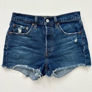 Levi's Classic 501 Blue Denim Cutoff Shorts Size 27 Women